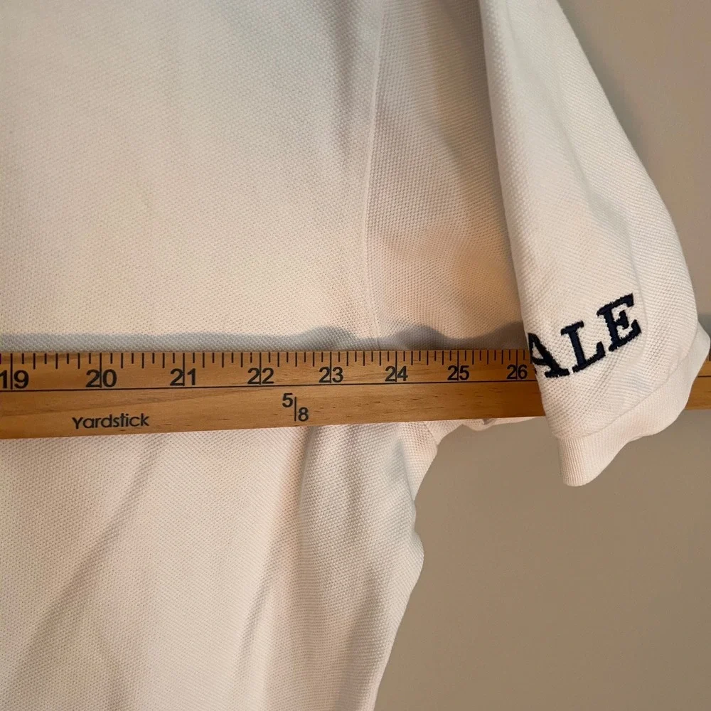 Polo Ralph Lauren Yale University White Pique Polo Shirt Mens XXL Short Sleeve